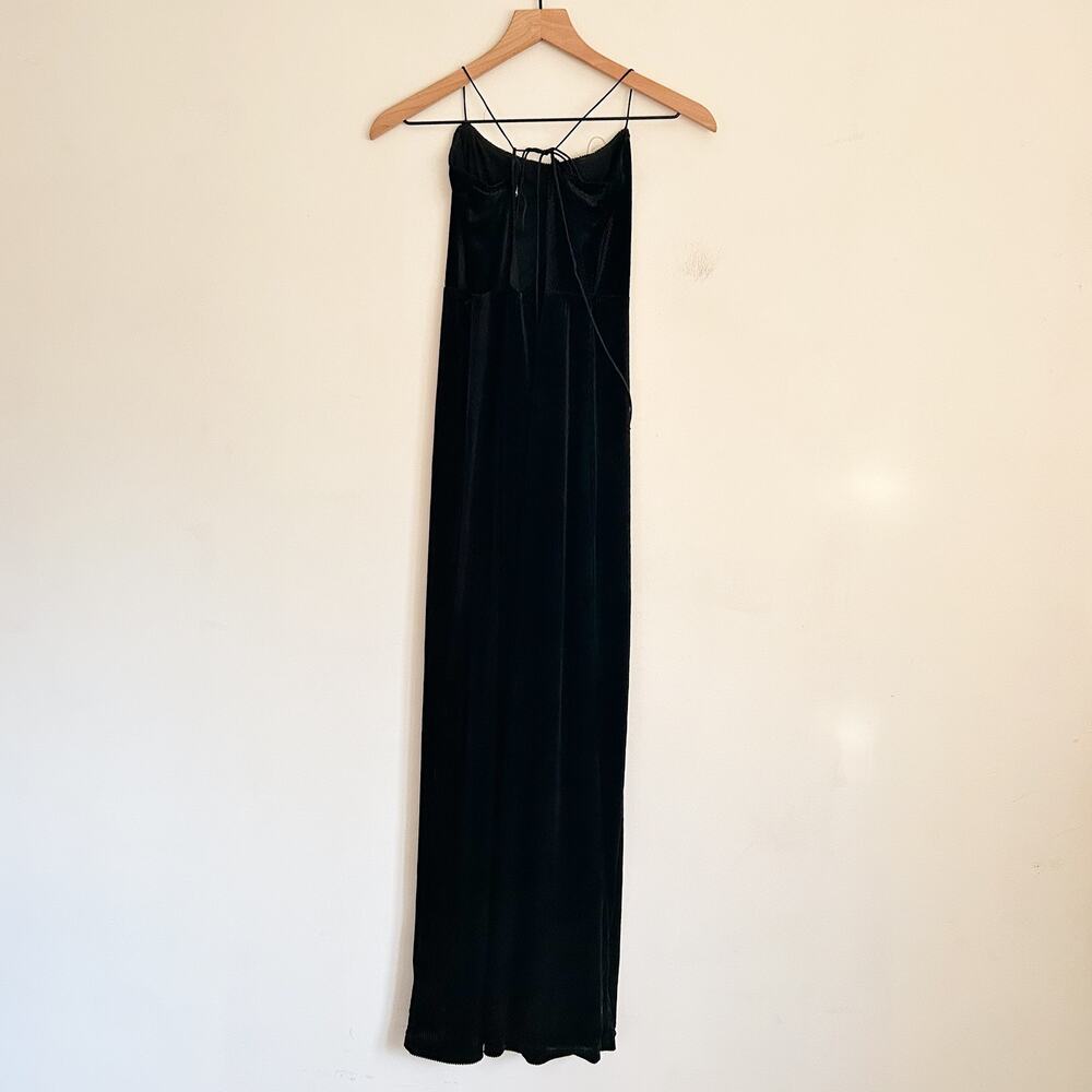 Free People Intimately All I Need Ribbed Velvet Slip Dress Black Size S - Picture 6 of 8